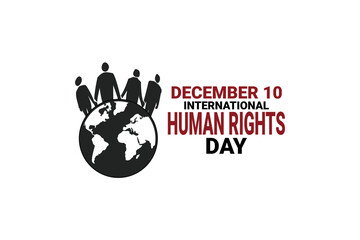 December 10, International human rights day vector illustration. Suitable for greeting card, poster and banner.