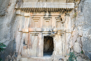 Rock Tomb in Myra Ancient City in Demre, Antalya, Turkiye