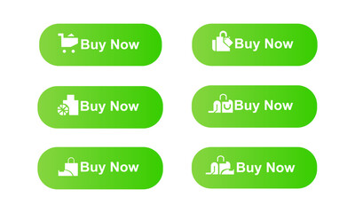 set of green buy now online buttons eps10
