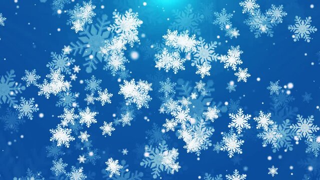 christmas beautiful snowflakes falling background