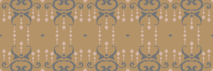 Fototapeta na wymiar Ikat seamless tribal abstract Geometric Traditional ethnic oriental design for the background. Folk embroidery, Indian, Scandinavian, Gypsy, Mexican, African rug, wallpaper.