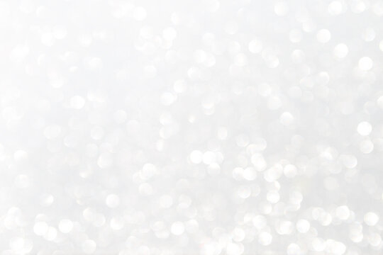 Abstract blurred bokeh on white background, festive season concept background