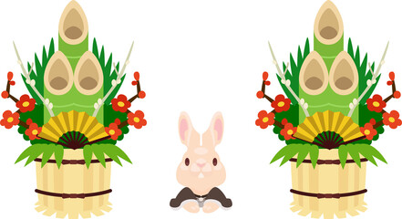 うさぎ02とかどまつ01w