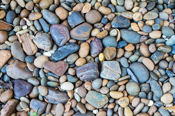 Natural pebble background, color stone background
