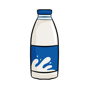 recommend clip art: Outline bottle of milk with cap