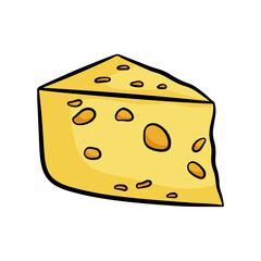 Cheese with holes piece outline