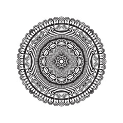 indian mandala design white and black