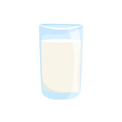 Glass of milk vector illustration