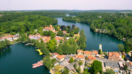 Obraz premium Scenic view of beautiful historical landscape. Travel concept, Łagów in Poland