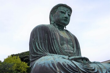 Obraz premium [Japan] The symbol of Kamakura city, The Great Buddha of Kamakura at Kotoku-in temple (Kanagawa)