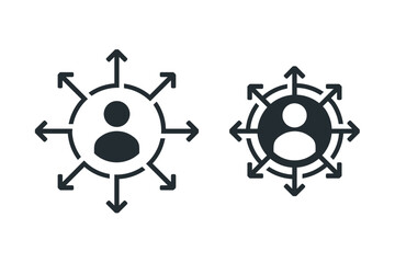 Obraz premium Decision making icon. Illustration vector