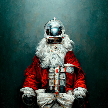 Santa SciFi Explorer Style Portrait Christmas Inspiration