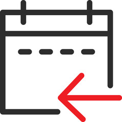 Previous Calendar Vector Icon
