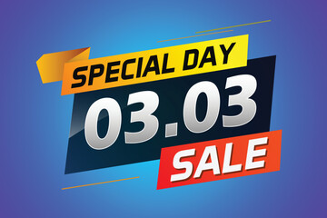 special day 03 03 word concept vector illustration with megaphone and 3d style, landing page, template, ui, web, mobile app, poster, banner, flyer, background, gift card, coupon, label, wallpaper