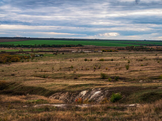 landscape with bales