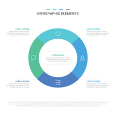 Vector modern shapes options infographic elements for business with icons template design