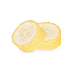 Fresh banana isolated on transparent background (.PNG)