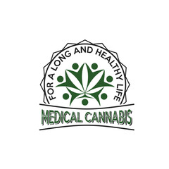 Medical cannabis as a logo design. Illustration of medical cannabis as a logo design - 553459240