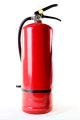 Obraz premium modern red household fire extinguisher for effective fire fighting