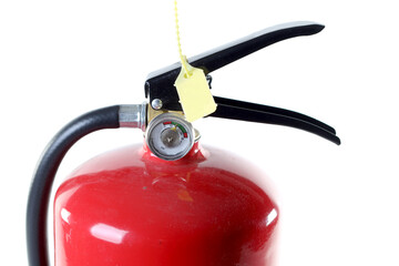 modern red household fire extinguisher for effective fire fighting