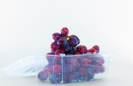 Blue grapes for dessert with a cup of coffee