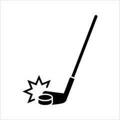 hockey icon illustration isolated vector sign symbol on white background. EPS 10