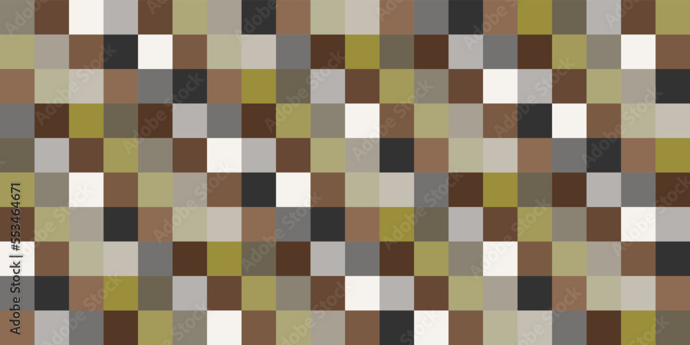 Poster Multicolored pixel pattern. Vector decor and print, stylish design of seamless surfaces.