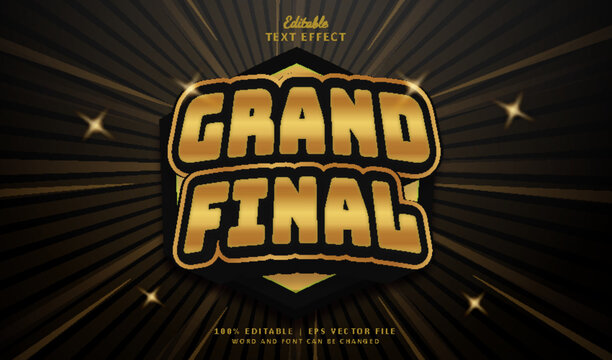 Grand final editable text effect style luxury