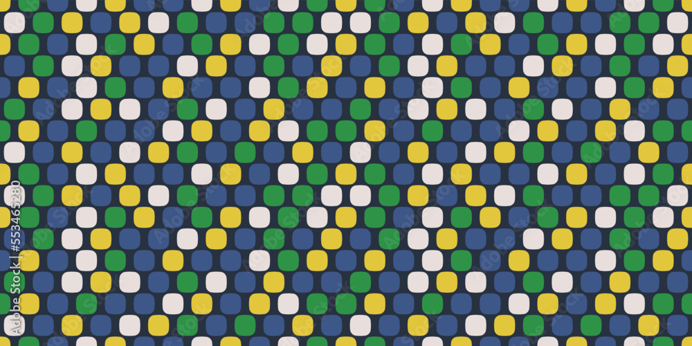 Aufkleber colored rounded tiles arranged in the form of honeycombs. blue, green and yellow shapes fill the bac