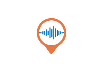 heartbeat logo initial company icon business logo background illustration