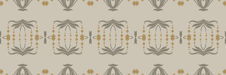 Ikkat or ikat flowers batik textile seamless pattern digital vector design for Print saree Kurti Borneo Fabric border brush symbols swatches cotton