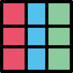 Color Box Vector Icon
