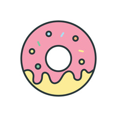 Fototapeta premium Doughnut icon vector design templates