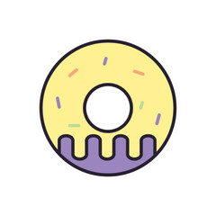 Doughnut icon vector design templates