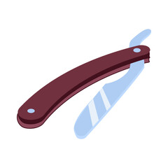 Barbershop Blade Realistic Composition