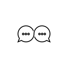 Discussion speech bubbles and chat symbol, speech bubble icon.