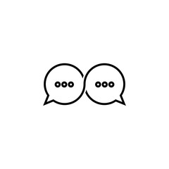 Discussion speech bubbles and chat symbol, speech bubble icon.