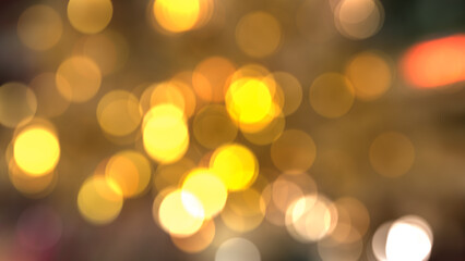 Fototapeta premium blurred bokeh light yellow at night 