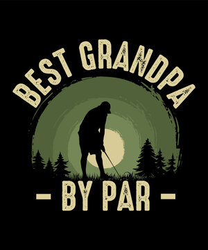 Best Grandpa by Par Golf T-shirt Design
