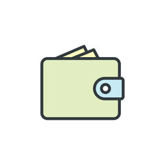 Wallet icon vector design templates