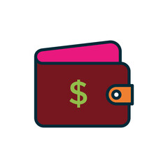 Wallet icon vector design templates