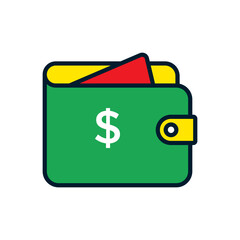 Wallet icon vector design templates