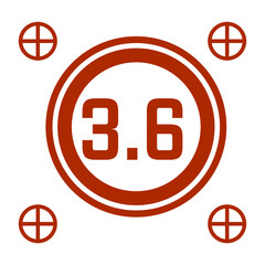 Numeric decimal icon vector