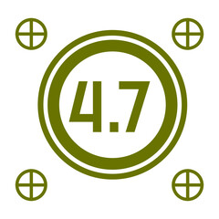 Numeric decimal icon vector