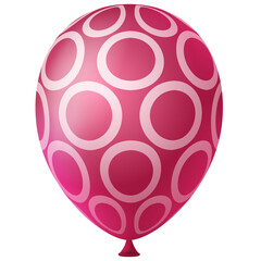pink 3d helium air balloon