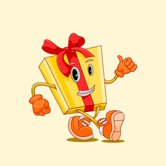 happy gift illustration cartoon