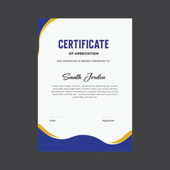 Professional corporate certificate template Design	