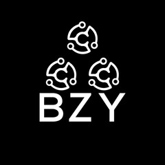 BZY letter logo. BZY best black background vector image. BZY Monogram logo design for entrepreneur and business.
