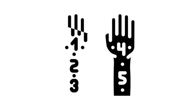 progressive relaxation glyph icon animation