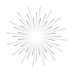 Obraz premium radial Halftone pattern background. Abstract concentric dotted backdrop. Halftone design element for various purposes.